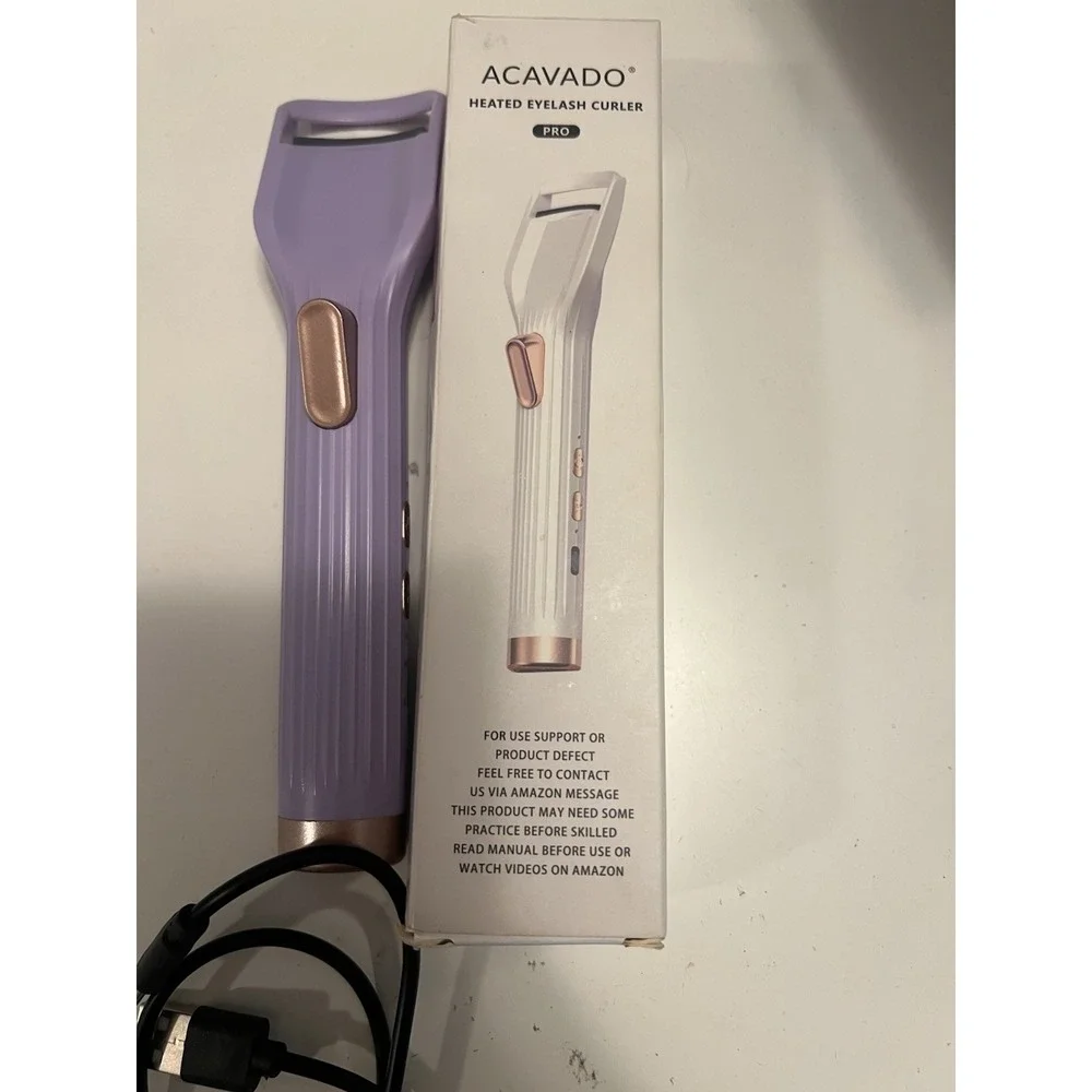 ACAVADO PRO HEATED EYELASH CURLER. NEW USB CHARGING NEW